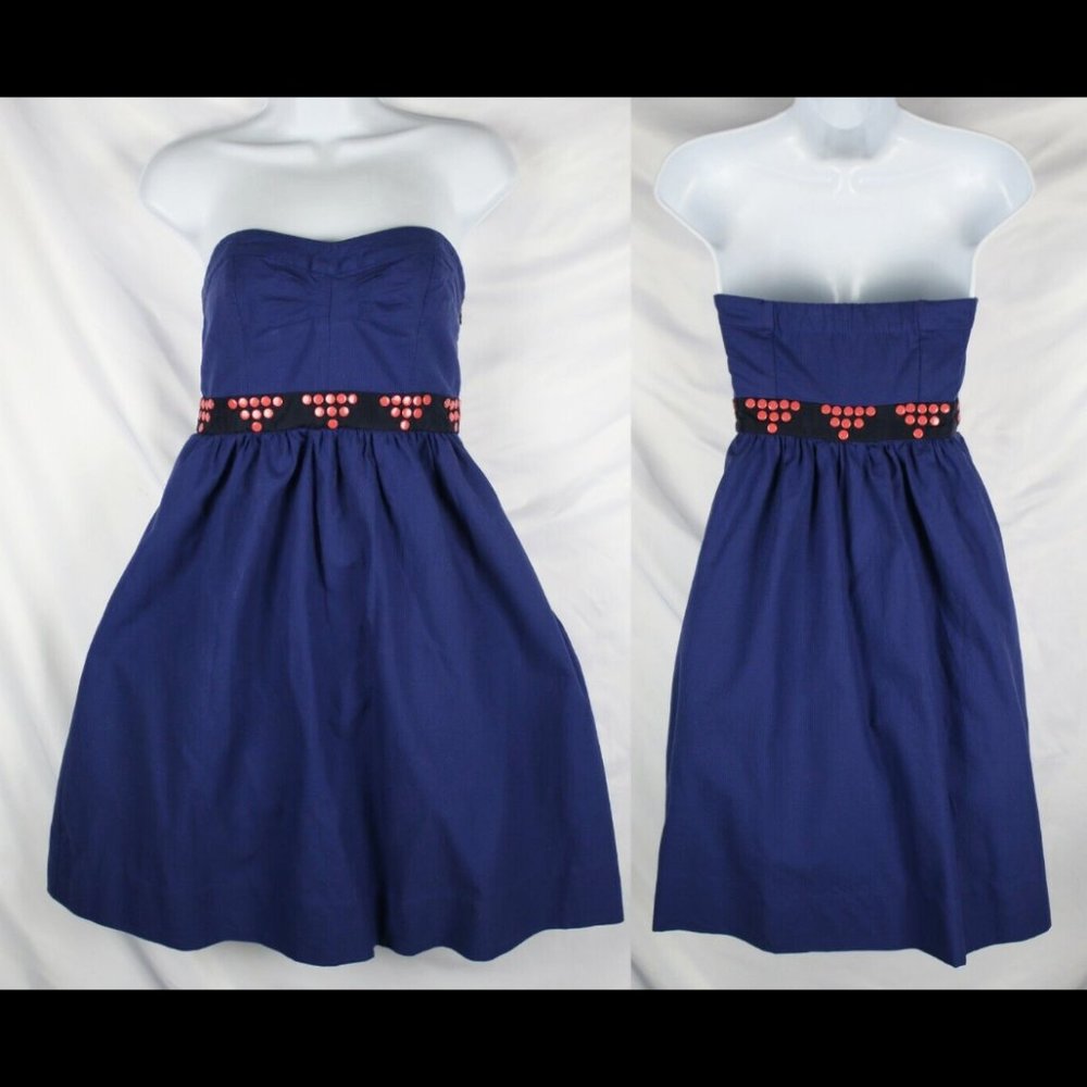 Anthropologie Blue Fairy Cake Dress By Floreat Size 2 - Picture 3 of 13